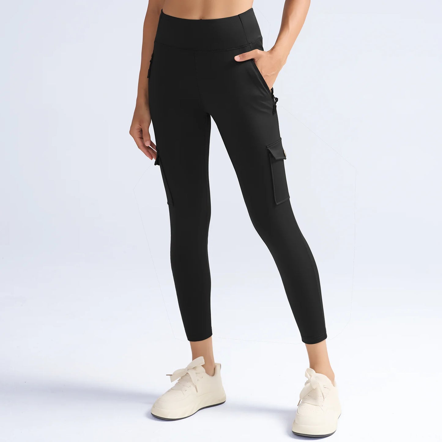 Washed Print Pocket Butt Lift Leggings