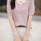 100% Cotton V-Neck Knit Tee