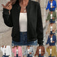 Solid Color Zipper Fashion Jacket