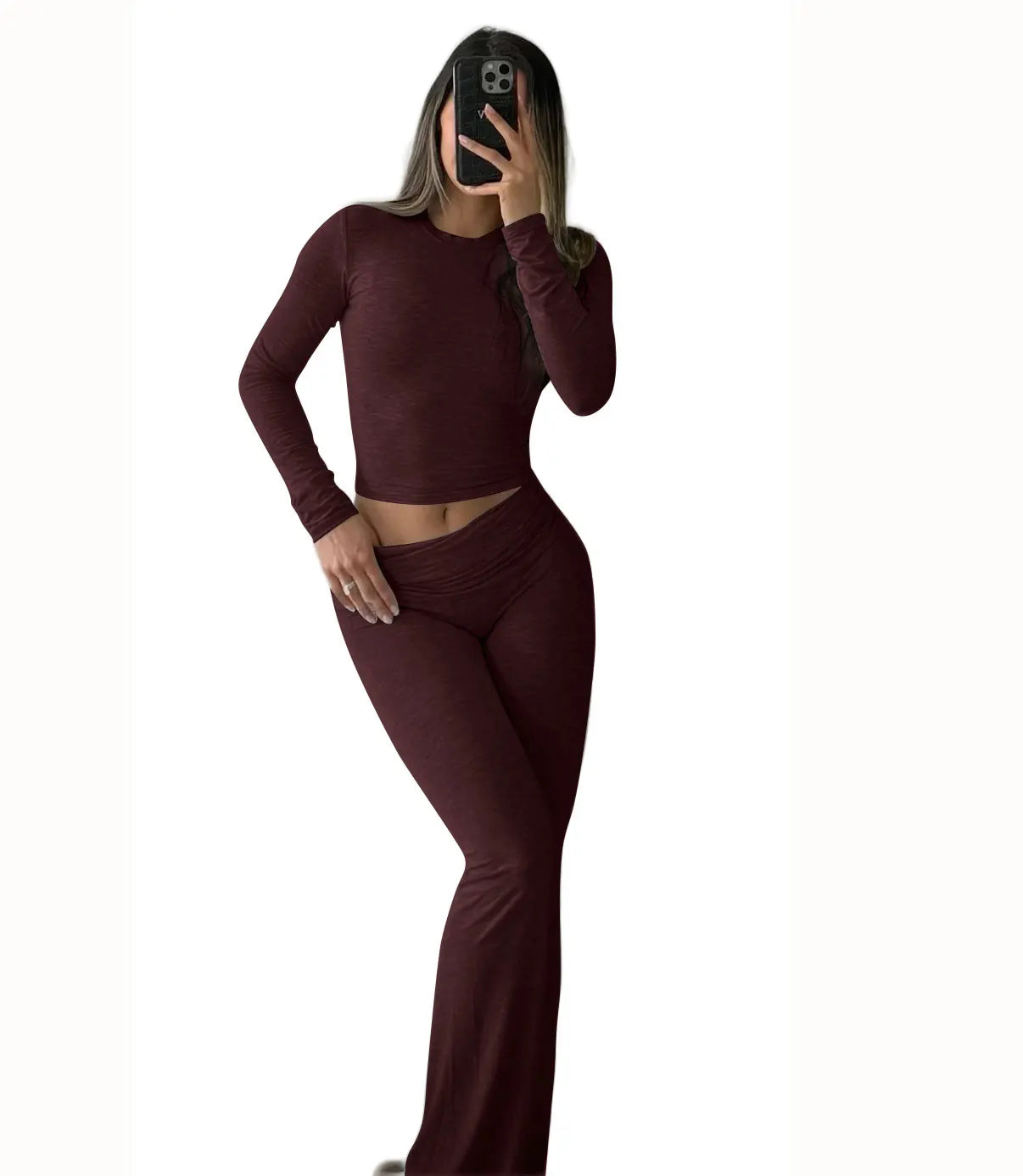 Long Sleeve Wide Leg Yoga Set