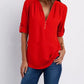 Deep V-Neck Chiffon Blouse