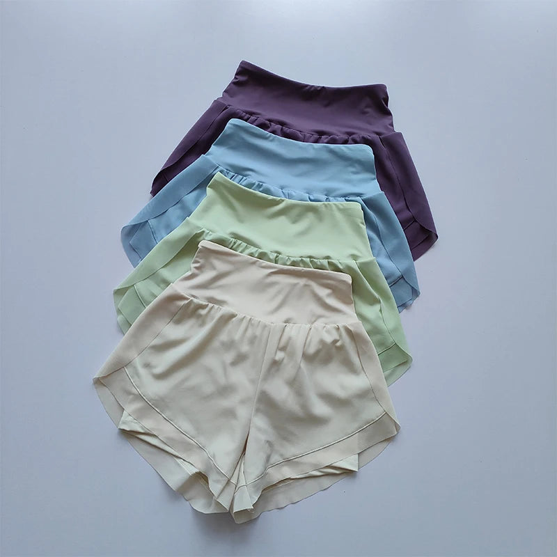 High Waist Mesh 2-in-1 Yoga Shorts