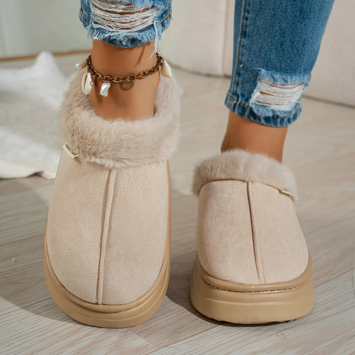 Fuzzy Warm Indoor Slipper Boots