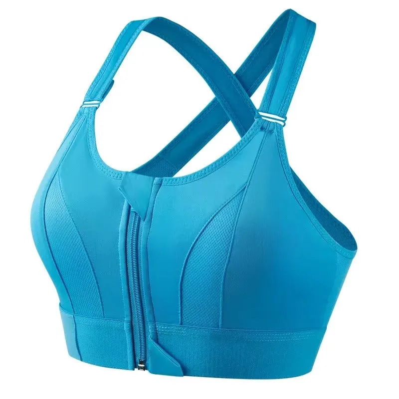 Front Zipper Sports Bra