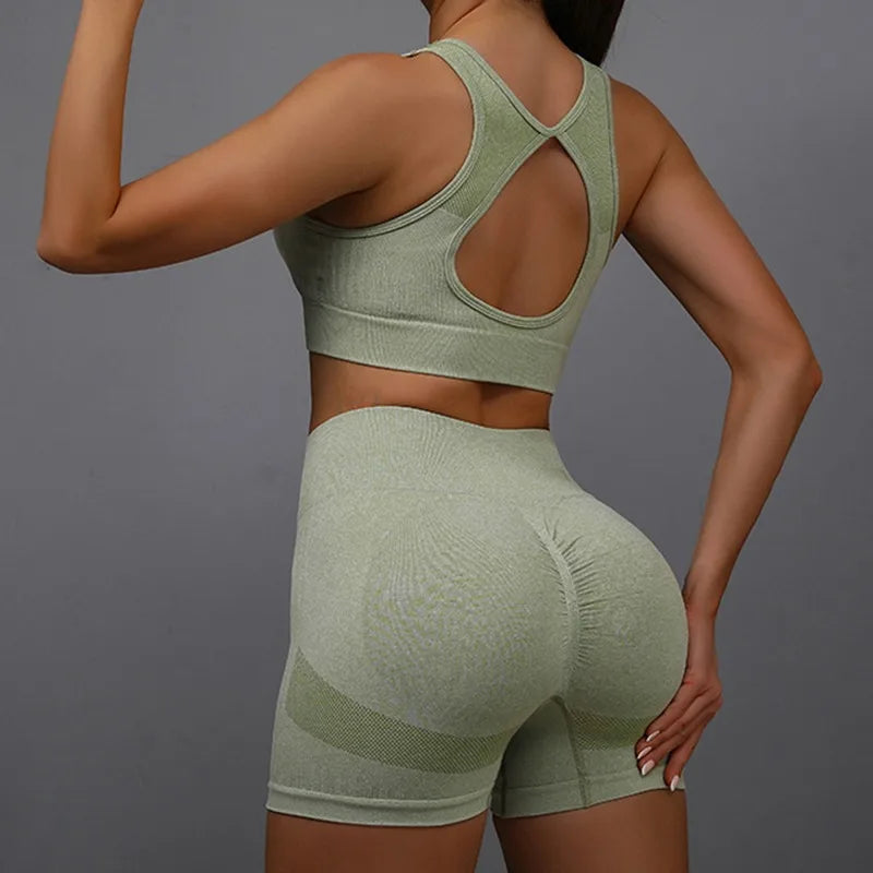 Yoga Sports Vest and Shorts Set