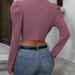 European and American fashion versatile long sleeved short cardigan casual suit jacket top