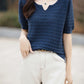 100% Cotton V-Neck Knit Tee