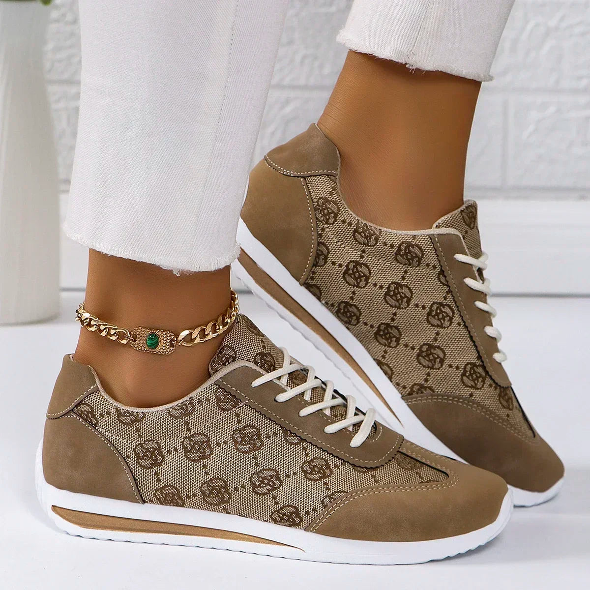 Breathable Cross Strap Sneakers
