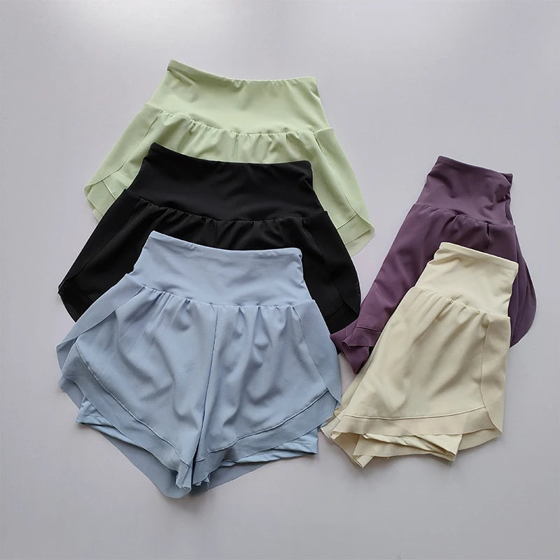 High Waist Mesh 2-in-1 Yoga Shorts