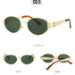 Luxury Metal Oval Sunglasses