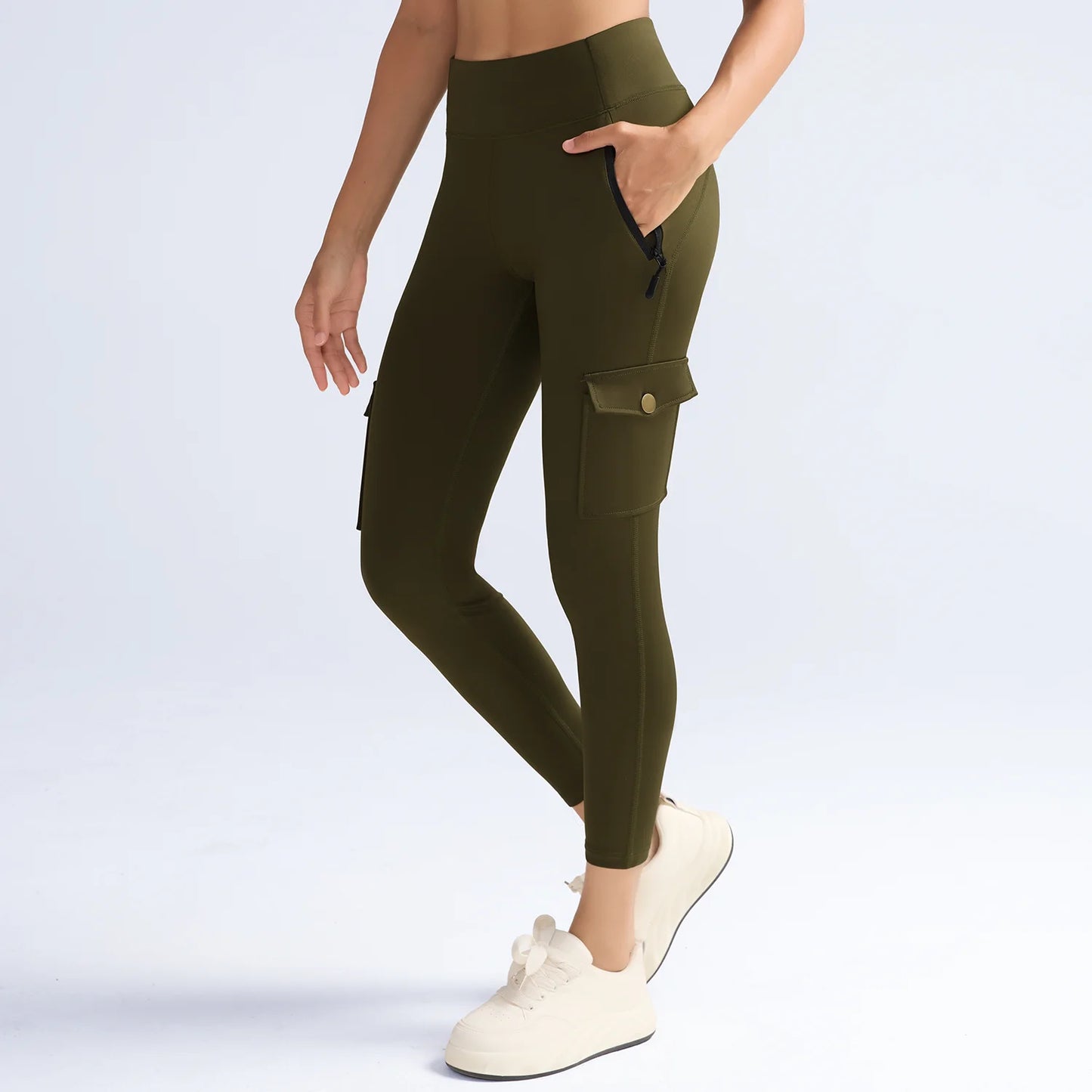 Washed Print Pocket Butt Lift Leggings