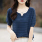 100% Cotton V-Neck Knit Tee