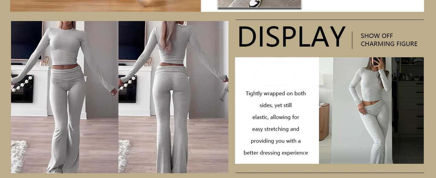 Long Sleeve Wide Leg Yoga Set