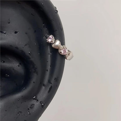 Pink Heart Wings Piercing Earring