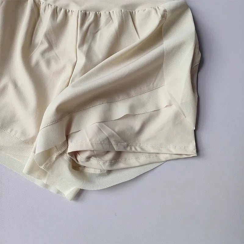 High Waist Mesh 2-in-1 Yoga Shorts