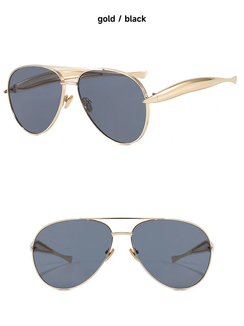 Retro Oversized Pilot Sunglasses