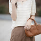 100% Cotton V-Neck Knit Tee
