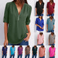 Deep V-Neck Chiffon Blouse