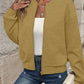 Solid Color Zipper Fashion Jacket