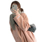 Pink Double-Sided Fleece-Lined Wool Coat