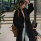 Plus Size Elegant Woolen Coat, Knee-Length, Korean Style