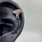 Pink Heart Wings Piercing Earring