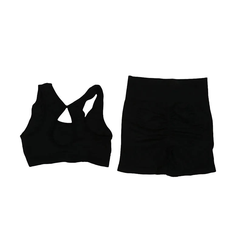 Yoga Sports Vest and Shorts Set