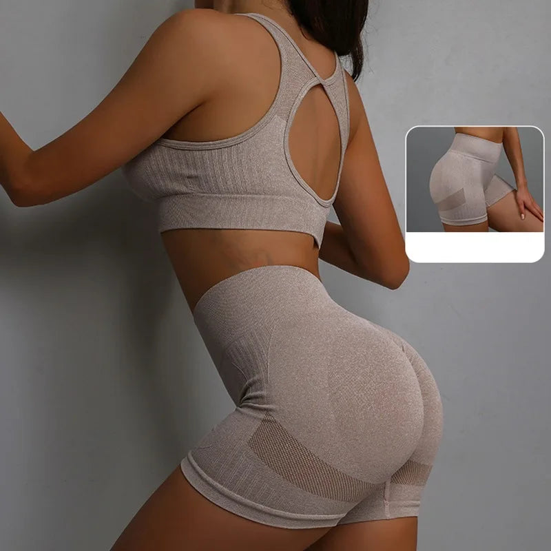 Yoga Sports Vest and Shorts Set