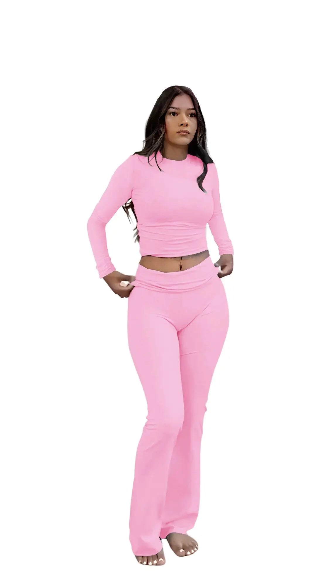 Long Sleeve Wide Leg Yoga Set