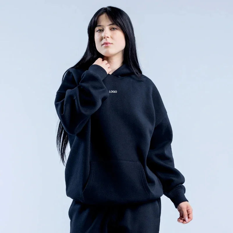 Women's Casual Elastic Sports Pants & Hooded Yoga Hoodie