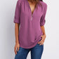 Deep V-Neck Chiffon Blouse
