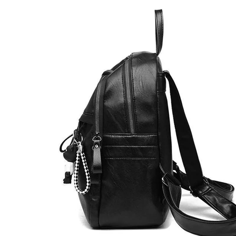 Vintage PU Leather Large Capacity Women’s Travel Backpack