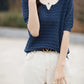 100% Cotton V-Neck Knit Tee
