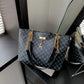 Luxury Printed Large Capacity Shoulder Handbag with Pendant
