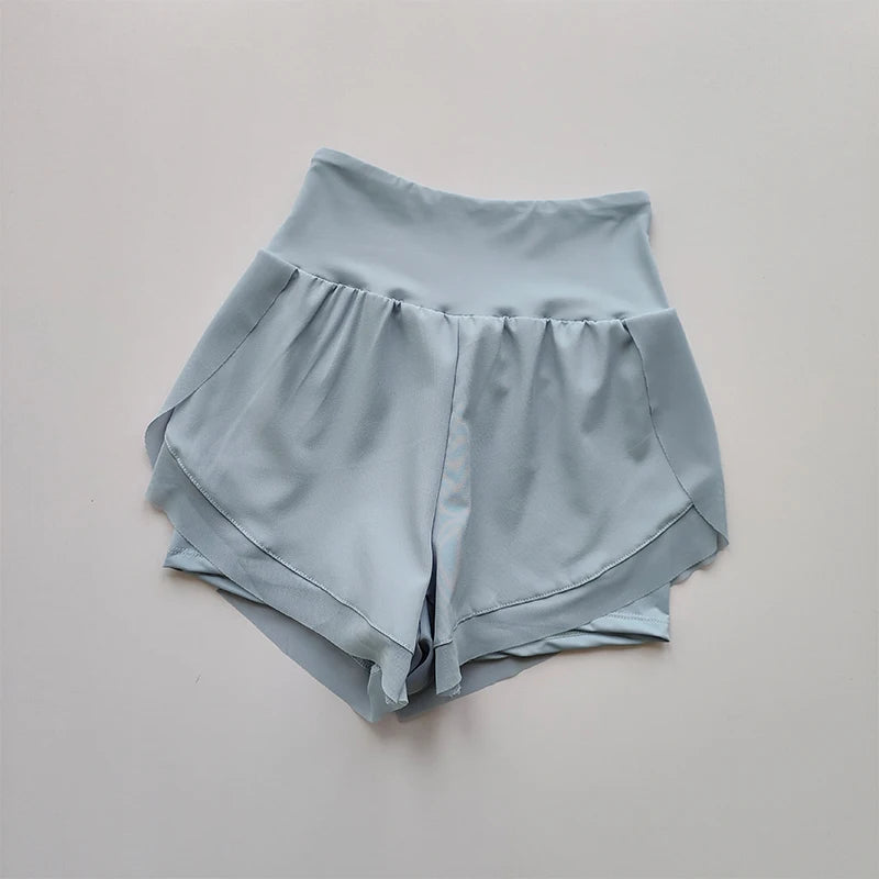 High Waist Mesh 2-in-1 Yoga Shorts
