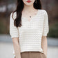 100% Cotton V-Neck Knit Tee