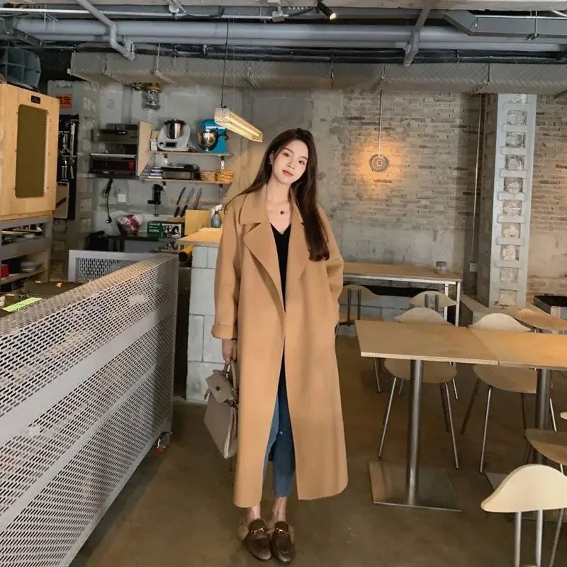 Plus Size Women's Woolen Coat, Autumn/Winter