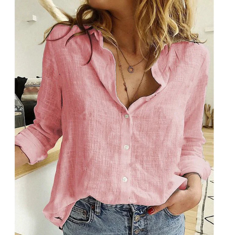 Vintage Cotton Linen Oversized Shirt