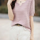 100% Cotton V-Neck Knit Tee