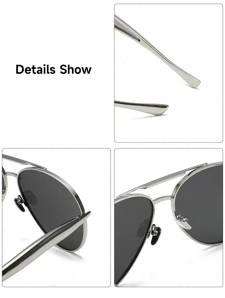 Retro Oversized Pilot Sunglasses