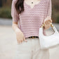 100% Cotton V-Neck Knit Tee