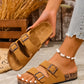 Vintage Double Strap Slip-On Mules