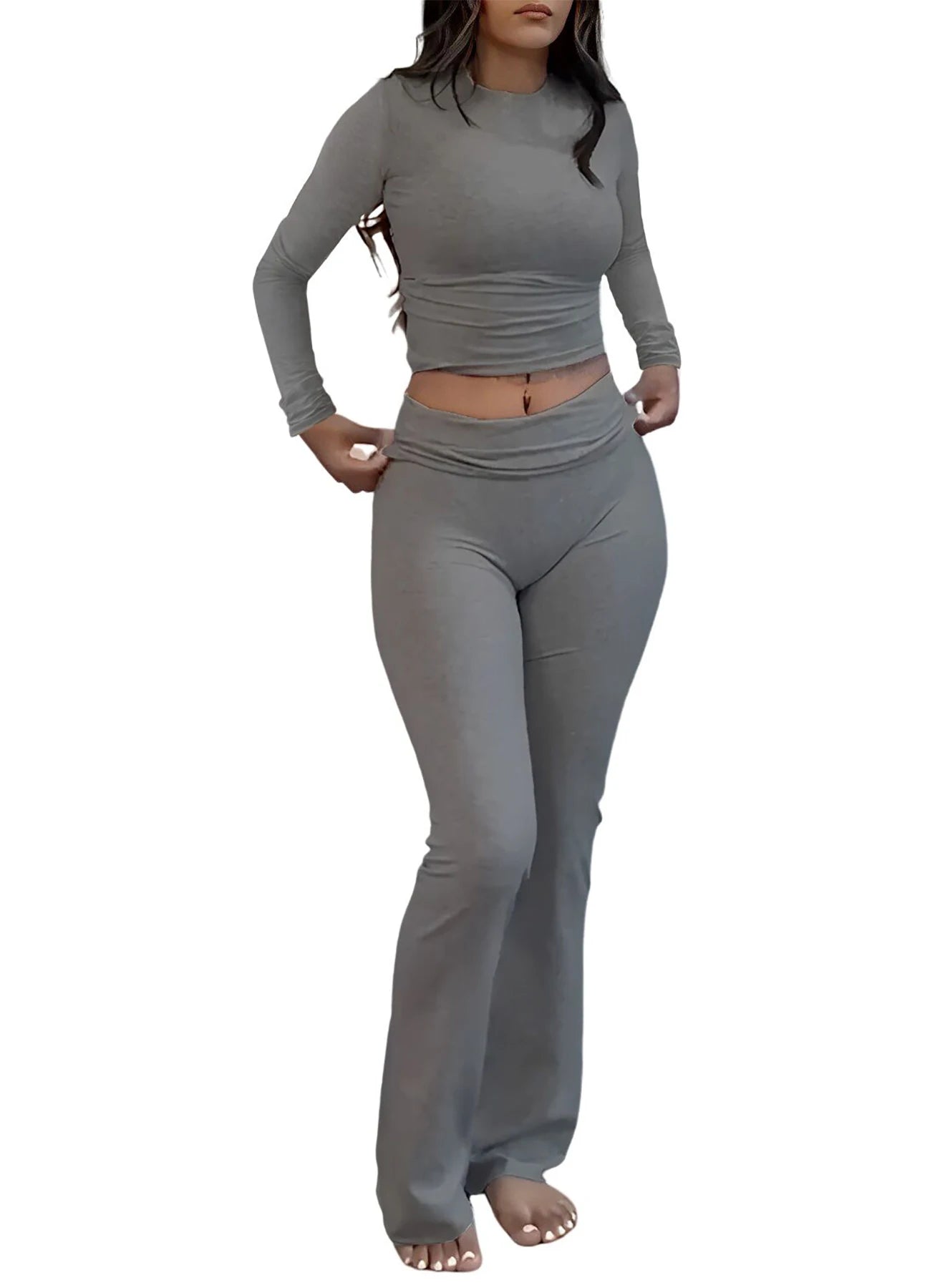 Long Sleeve Wide Leg Yoga Set