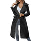 Sheer Thin Lightweight Windbreaker Women Sunscreen Clothes Lapel Single Breasted Long Coat With Belt Large Size Jackets Trench