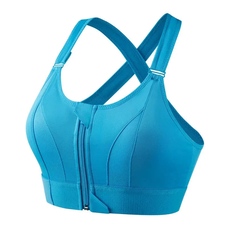Front Zipper Sports Bra