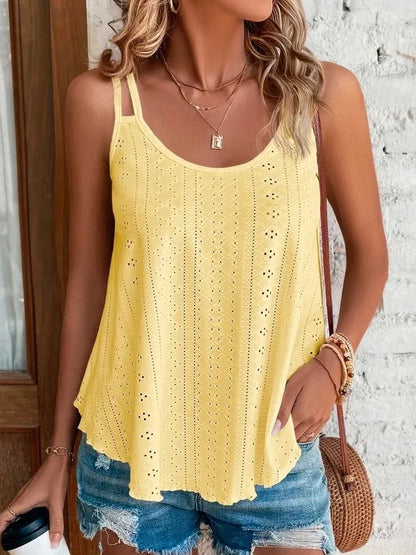 Boho Hollow Out Beach Cami Top
