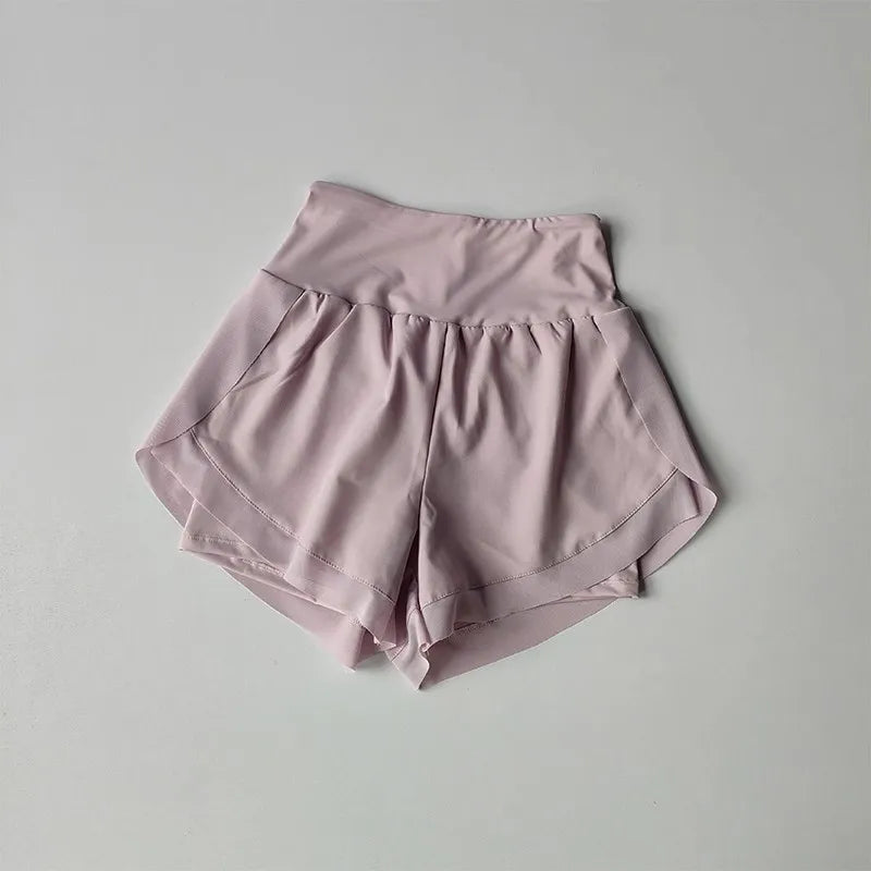 High Waist Mesh 2-in-1 Yoga Shorts