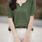 100% Cotton V-Neck Knit Tee