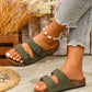 Vintage Double Strap Slip-On Mules