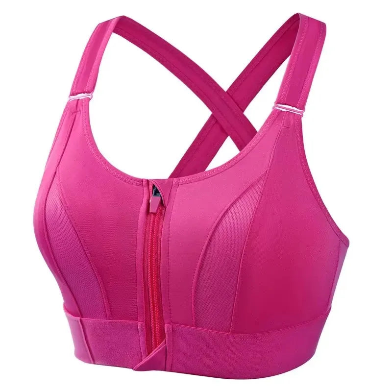 Front Zipper Sports Bra